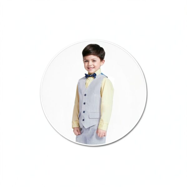 Nautica Baby Boys Suit Navy Khaki 4 Piece Vest Set-3