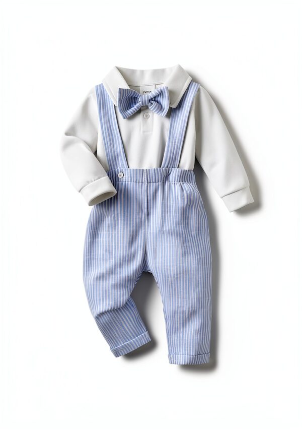 Baby Boy Suit Cotton Blend Romper Suspenders 0-18 Months-4