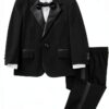 Nautica Baby Boys Suits Black Tuxedo Button Down Shirt-0