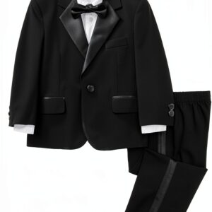 Nautica Baby Boys Suits Black Tuxedo Button Down Shirt-0