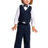 Baby Boys Tuxedo Suit Soft Breathable Formal Outfit 5pcs Set-2