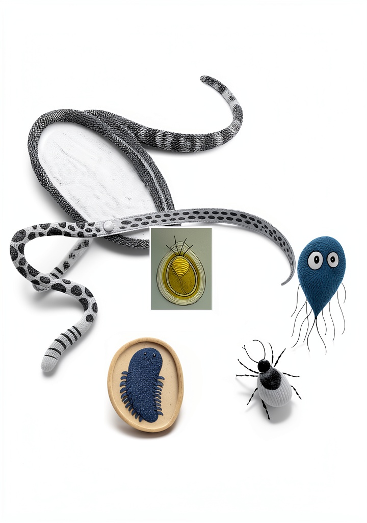 'Parasitology Kindle book open on a tablet screen'