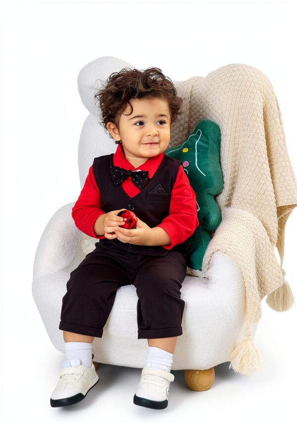 Baby Boys Suits Cotton Blend 3 Piece Tuxedo Formal Outfit-3