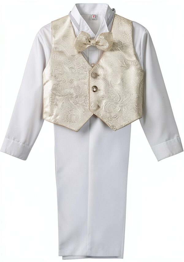 Dressy Daisy Boys Tuxedo Suit Set Formal Polyester Satin-2