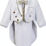 Dressy Daisy Boys Tuxedo Suit Set Formal Polyester Satin-0