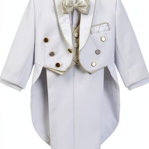 Dressy Daisy Boys Tuxedo Suit Set Formal Polyester Satin-0