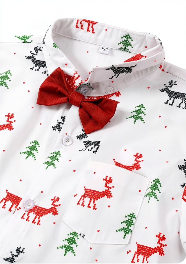 Toddler Boy Suit Soft Formal Outfit Burgundy Black White-4