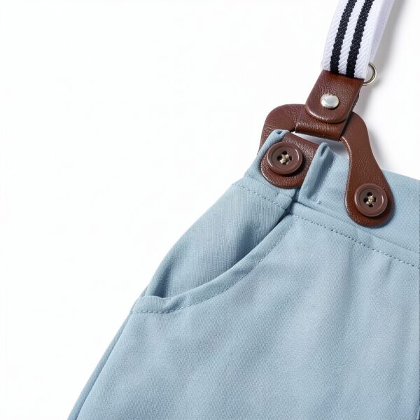 Baby Boy Suit Light Blue Bow Tie Outfit 0-18 Months-6