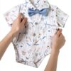 Baby Boy Suit Light Blue Bow Tie Outfit 0-18 Months-3