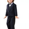 Baby Boys Tuxedo Suit Soft Breathable Formal Outfit 5pcs Set-1