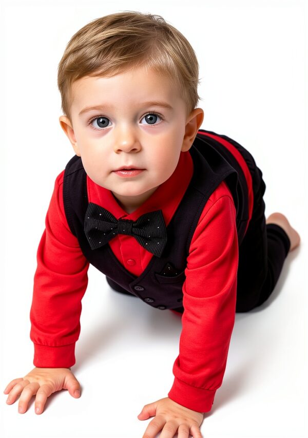 Baby Boys Suits Cotton Blend 3 Piece Tuxedo Formal Outfit-1