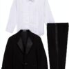 Nautica Baby Boys Suits Black Tuxedo Button Down Shirt-5