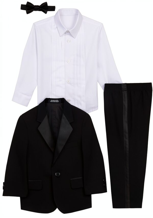 Nautica Baby Boys Suits Black Tuxedo Button Down Shirt-5