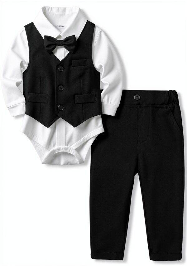 Juivesia Baby Boy Suit Cotton Formal Outfit 0-24 Months-0