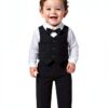Juivesia Baby Boy Suit Cotton Formal Outfit 0-24 Months-3