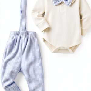 Baby Boy Suit Cotton Blend Romper Suspenders 0-18 Months-0