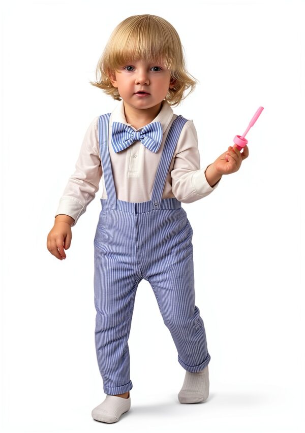 Baby Boy Suit Cotton Blend Romper Suspenders 0-18 Months-1