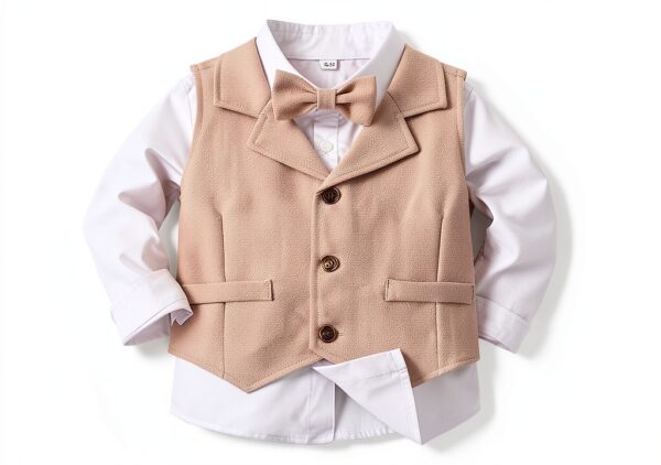 Kimocat Baby Boys Suit Cotton Oxford Gentleman Style Outfit-2