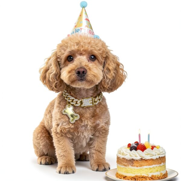 Gold Dog Collar Macuezu Metal Zirconia Small Pet Accessory-1