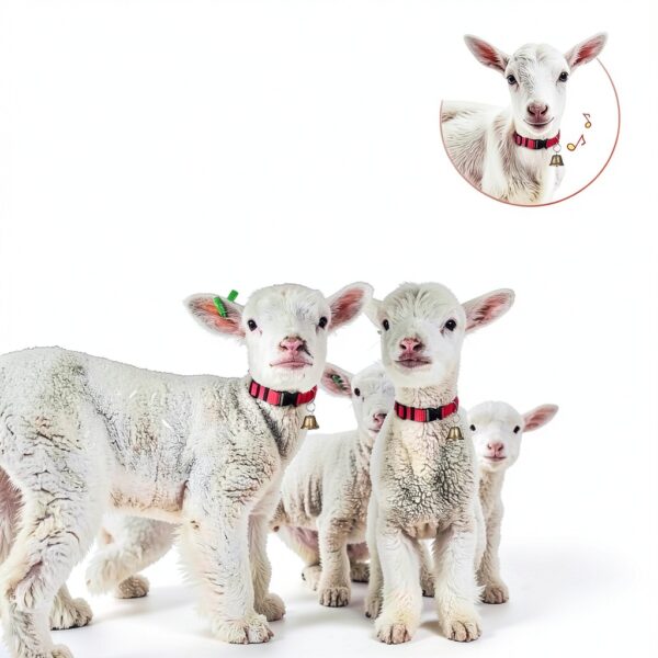 HOFURME Goat Collar Bell Adjustable Nylon Small Animal-4