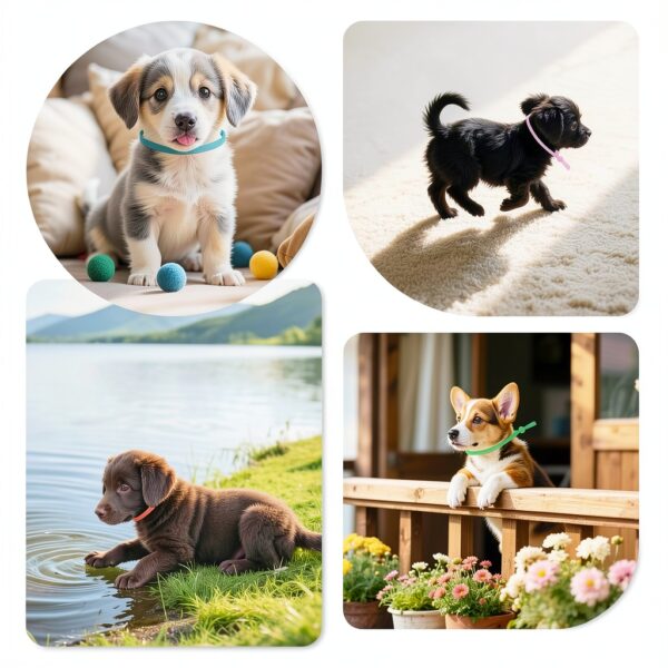 Xthrotsenk Puppy Kitten Collars Cotton Stretchable Breakaway-3