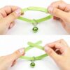 Jiebor Puppy Collar with Bells Soft Flannel Adjustable for-1