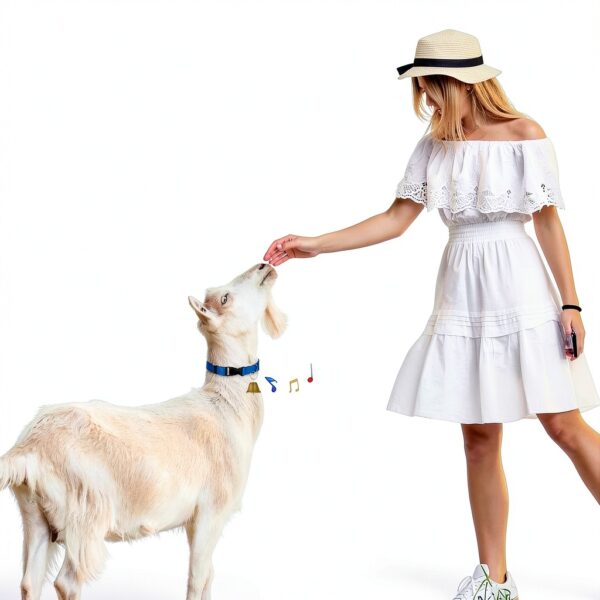 HOFURME Goat Collar Bell Adjustable Nylon Small Animal-6