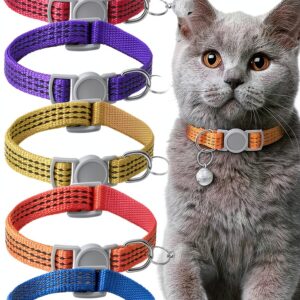XLIUAX Cat Collar Breakaway Buckle Adjustable Bell Safety-0