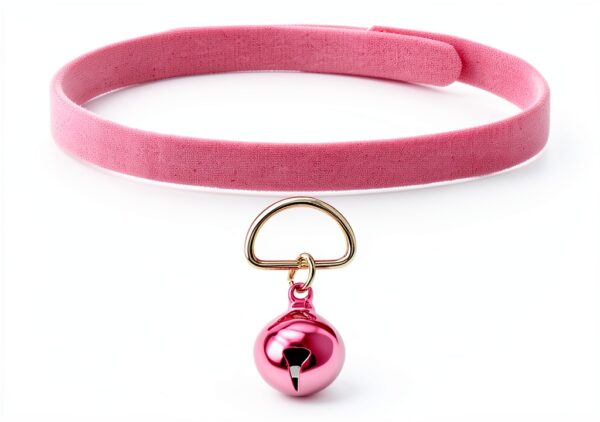 Jiebor Puppy Collar with Bells Soft Flannel Adjustable for-2