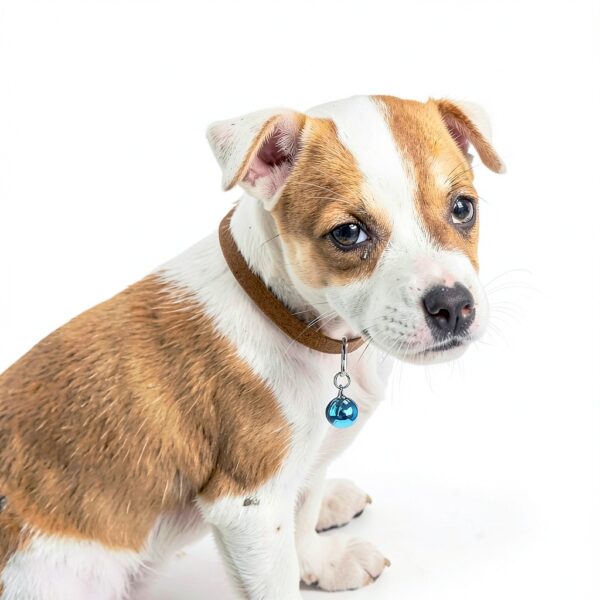 Jiebor Puppy Collar with Bells Soft Flannel Adjustable for-5