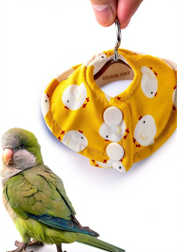 GUANLANT Bird Collar Handmade Fleece Feather Plucking-0