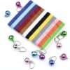 Jiebor Puppy Collar with Bells Soft Flannel Adjustable for-3