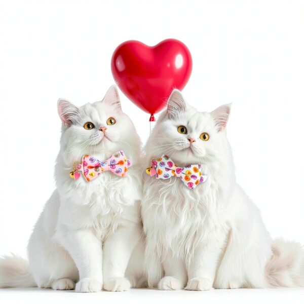 FYSUIMU Cat Collars Adjustable Pink White-3