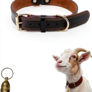 Full-Grain Goat Collar Cwyza Adjustable Bell-0